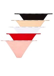 Product image of U.S. Polo Assn. 67003 ქალის ტრუსი სტრინგი 5 ცალი (შავი, თეთრი, კრემისფერი, ვარდისფერი, წითელი)