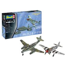 Product image of Revell Combat Set Messerschmitt Me262 & P-51B Mustang ასაწყობი თვითმფრინავი