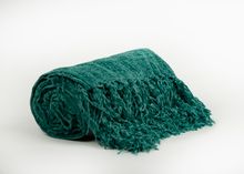 Product image of პლედი - CHIC CHENILLE FRINGED SOFA THROW 130X150+2X10CM EMERALD GREEN