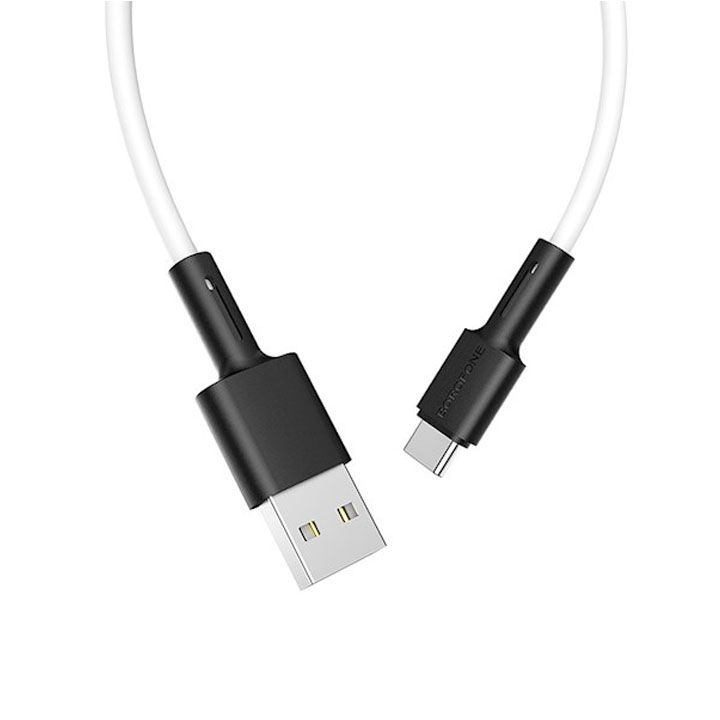 borofone-bx31-soft-silicone-charging-data-cable-for-type-c-white