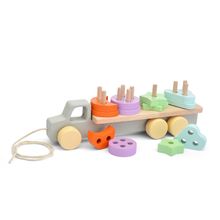 Product image of Kids Wooden Truck Stacking Toys Kids Montessori Toys Preschool Early Learning Educational Toys for Baby Toddlers