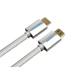 Product image of VENTION AABIH Cotton Braided HDMI Cable 2M Silvery Metal Type