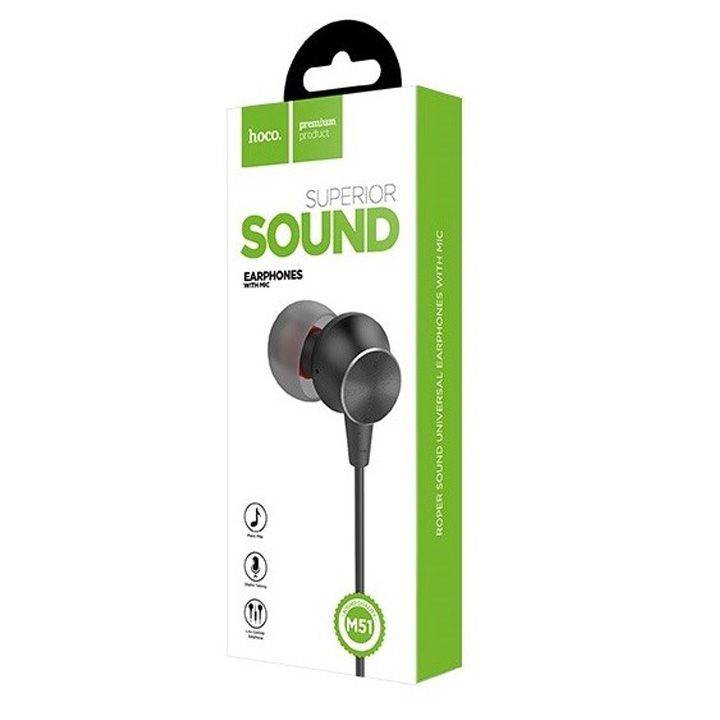 hoco-m51-proper-sound-universal-earphones-with-mic-black-photo-3