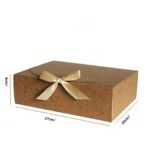 Product image of სასაჩუქრე ყუთი ბაფთით, კრაფტის ფერი