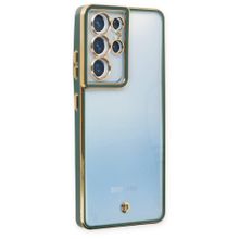 Product image of Samsung Galaxy S21 Ultra Liva lense Case სილიკონის ქეისი - მწვანე