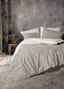 Product image of Cottonbox Klein Embroidered Ranforce Double Duvet Cover Set Moke Coffee  ორსაწოლიანი თეთრეულის ნაკრები
