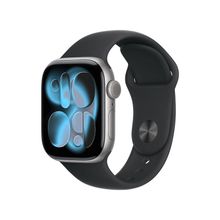 Product image of Apple Watch Series 11 GPS 42mm Space Grey Aluminium Case With Black Sport Band MEQX4 M/L სმარტ საათი