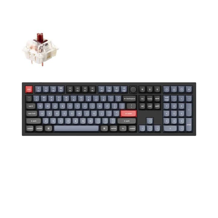 keychron-q6-104key-gateron-g-pro-brown-hot-swap-qmk-knob-meqanikuri-gaming-klaviatura