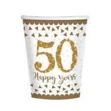 Product image of ქაღალდის ჭიქა ქორწინების 50 წლისთავი 266მლ 8ც