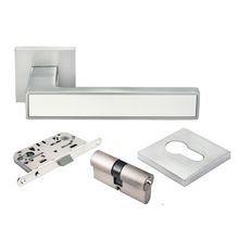 Product image of Morelli სახელურის კომპლექტი ცილინდრი გასაღები/გასაღებზე "Sula" DIY MH-48-S6-KH SC/W matte chrome/white