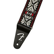 Product image of Fender Pasadena Woven Strap Red Snowflake გიტარის ქამარი