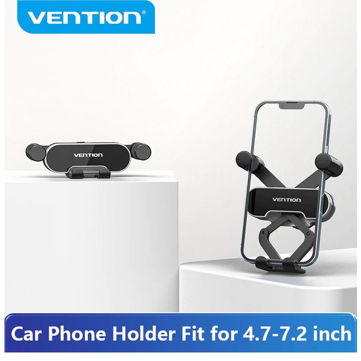 vention-kceh0-auto-clamping-car-phone-mount-with-duckbill-clip-gray-crossbar-type-photo-4