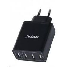 Product image of დამტენი კაბ. გარეშე, 3 X USB, 5V,3,1 A, შავი, K3620 black 0051422