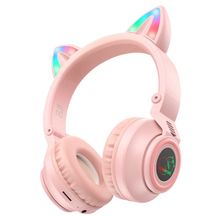 Product image of BOROFONE BO18 Cat ear BT headphones pink