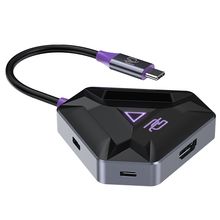 Product image of Proove Type-C-HUB Spectre (2xUSB3.0 + Type-C + PD100W + HDMI) dark gray ჰაბი