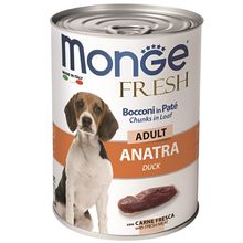 Product image of MONGE 400გრ სველი კვება ზრდასრული ძაღლებისთვის - იხვის ხორცი