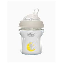 Product image of Chicco მინის ბოთლი სილიკონის თავით 150მლ 0+