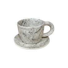 Product image of Individuals Ceramics ხელნაკეთი კერამიკა ჭიქა შავი წინწკლებით და სადგამი