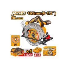 Product image of INGCO CSLI16523 20V უნახშირო Li-Ion დისკური ხერხი