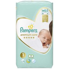 Product image of Pampers Premium Care ბავშვის საფენი 1 ზომა 2-5 კგ 52ც