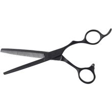 Product image of Olivia Garden SilkCut Pro Matt Black 6,35 Thinner - Right Hand თმის პროფესიონალური მაკრატელი