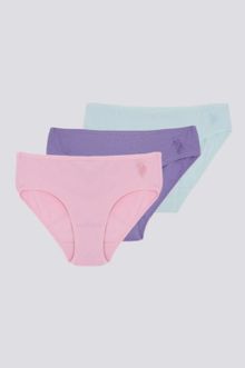 Product image of US POLO ASSN US1678 V1 გოგოს საცვლები 3 ცალი (ფერადი)
