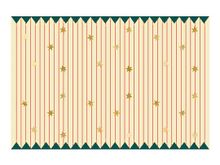 Product image of ქაღალდის მაგიდის გადასაფარებელი ზოლებითა და ოქროსფერი ვარსკვლავებით 180 x 120 სმ