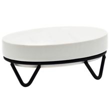 Product image of 2163301 სასაპნე Soap dish Mila, white ceramics / Iron