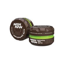 Product image of Nishman Hair Styling Wax 08 Matte 150მლ თმის ცვილი ძლიერი ფიქსაციით, ბზინვარების გარეშე