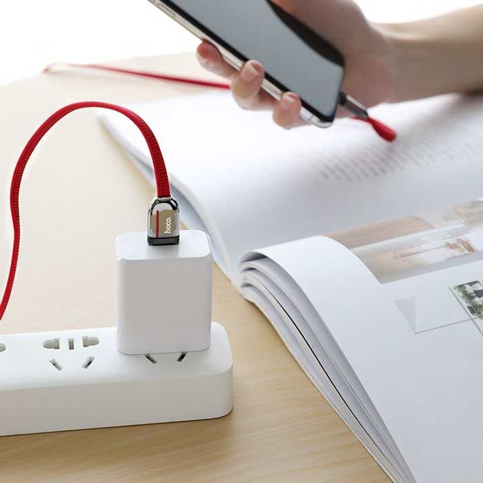 hoco-cable-u74-grand-charging-data-cable-for-lightningred-photo-3