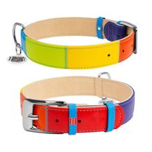 Product image of COLLAR ძაღლის ტყავის საყელო QR პასპორტით - ჭრელი ზომა XL 46-60სმ 35მმ