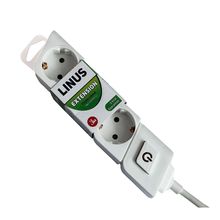 Product image of LINUS LIN-L3X3 დამაგრძელებელი დამიწებით და ჩამრთველით 3Xბუდე 3მ