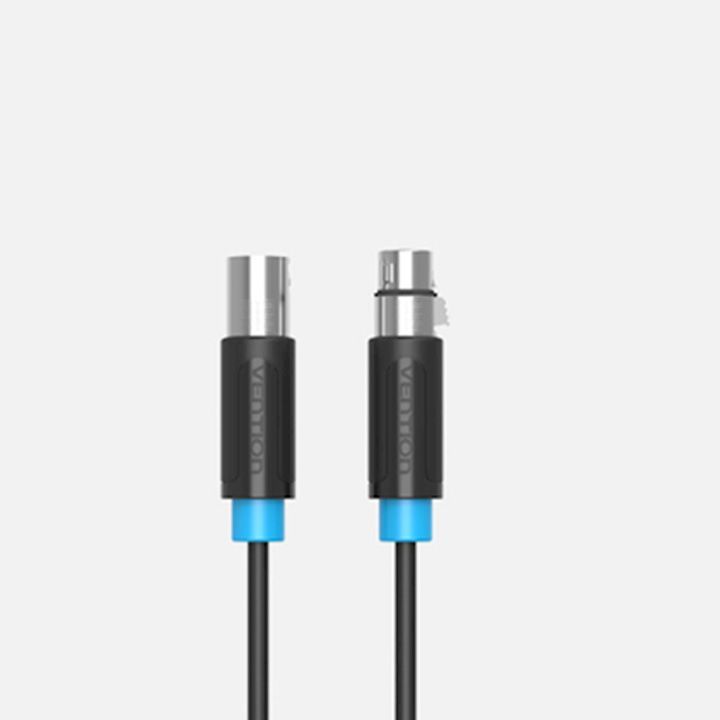 vention-bbfbj-xlr-audio-extension-cable-5m-black-photo-2