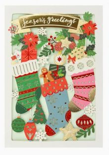 Product image of Christmas Praise Collection Hollowed Gold-Stamping Holographic Greeting Card მისალოცი ბარათი