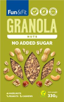 Product image of Fun&Fit - გრანოლა მიუსლი თხილით 330გრ