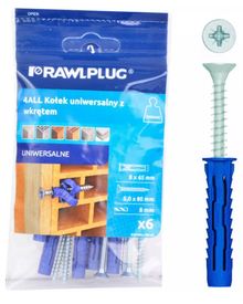 Product image of დიუბელი უნივერსალური RawlPlug  8x65 მმ სჭვლით 6 ც R-S3-4ALL-08L+/6