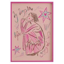 Product image of Khedva პოსტერი ჩარჩოთი A4 "მე მიყვარს ჩემი ქალური ფიქრები"