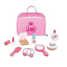 Product image of Tooky Toy ვარდისფერი მაკიაჟის ნაკრები – ხის როლური სათამაშო კომპლექტი
