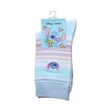 Product image of წინდა/Disney Stitch Dinner Party Collection Striped Embroidered Crew Socks (1 Pair)(Stitch)