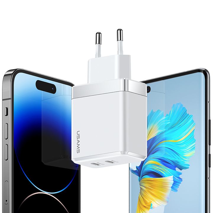 usams-cc172-40w-dual-type-c-ports-gan-fast-charger-adapteri-photo-2