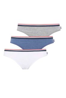 Product image of U.S. Polo Assn. 66271 ქალის ტრუსი 3 ცალი (თეთრი, ლურჯი, რუხი)