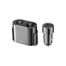 Product image of Baseus High Efficiency One To Two Cigarette Lighter CRDYQ-01 მანქანის ადაპტერი და სანთებელა 