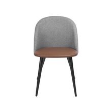 Product image of სკამი ZOMBA BROWN PU GREY FABRIC GREY  56x49x77 სმ