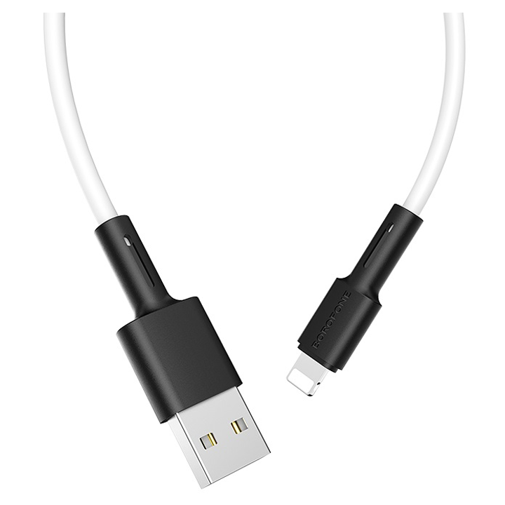 borofone-bx31-soft-silicone-charging-data-cable-for-lightning-white-photo-2