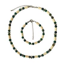 Product image of Blumine ორეული მწვანე აქატის ქვებით N103