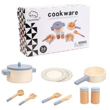 Product image of Wooden Mini Kitchen Cookware Set სათამაშო ჭურჭლის ნაკრები