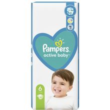 Product image of Pampers Active Baby ბავშვის საფენი 6 ზომა 13-18 კგ 52ც