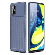 Product image of კარბონის ქეისი Samsung Galaxy A51 Focus Carbon Case - მუქი ლურჯი