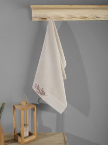 Product image of Manamo  Tiny Rose  სახის პირსახოცი ბამბის ქვიშისფერი ნაქარგით 50x85 სმ
