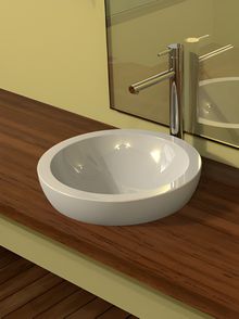 Product image of ხელსაბანი ჩასასმელი Valadares ''Palm white'' D40 სმ